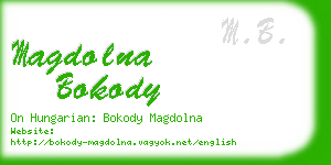 magdolna bokody business card